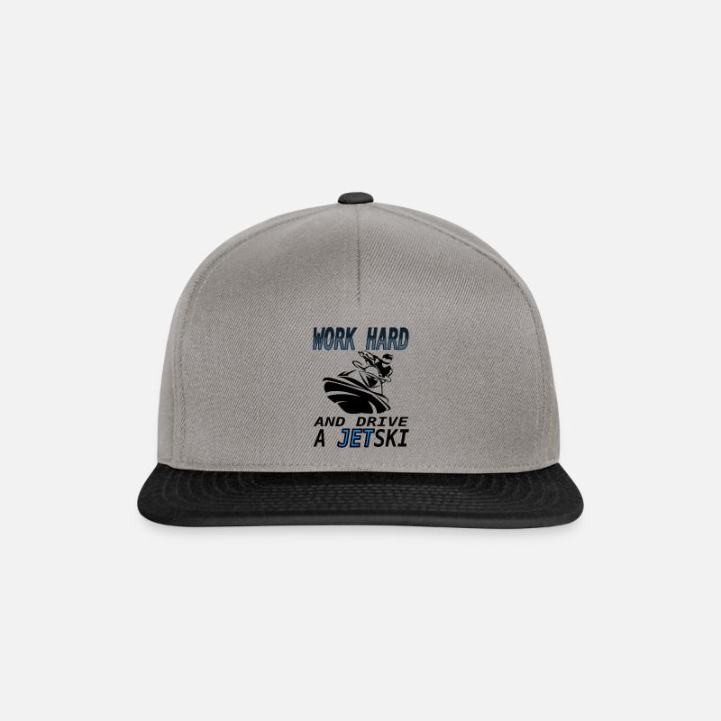 Jetski fahren Jetskifahrer Motorboot Geschenkidee - Snapback Cap - Graphit/Schwarz