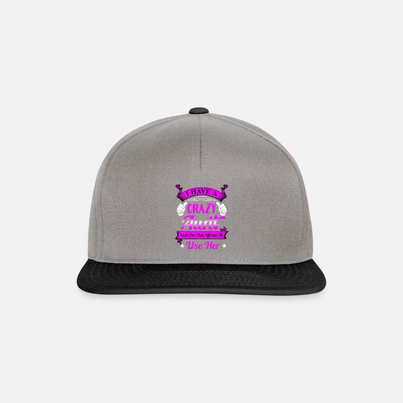 VERRÜCKTE TANTE - Snapback Cap - Graphit/Schwarz