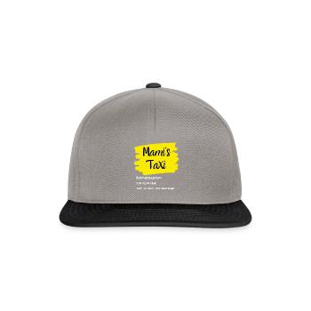 Mami s Taxi das Gesschenk für Mamas - Snapback Cap - Graphit/Schwarz - Vorne