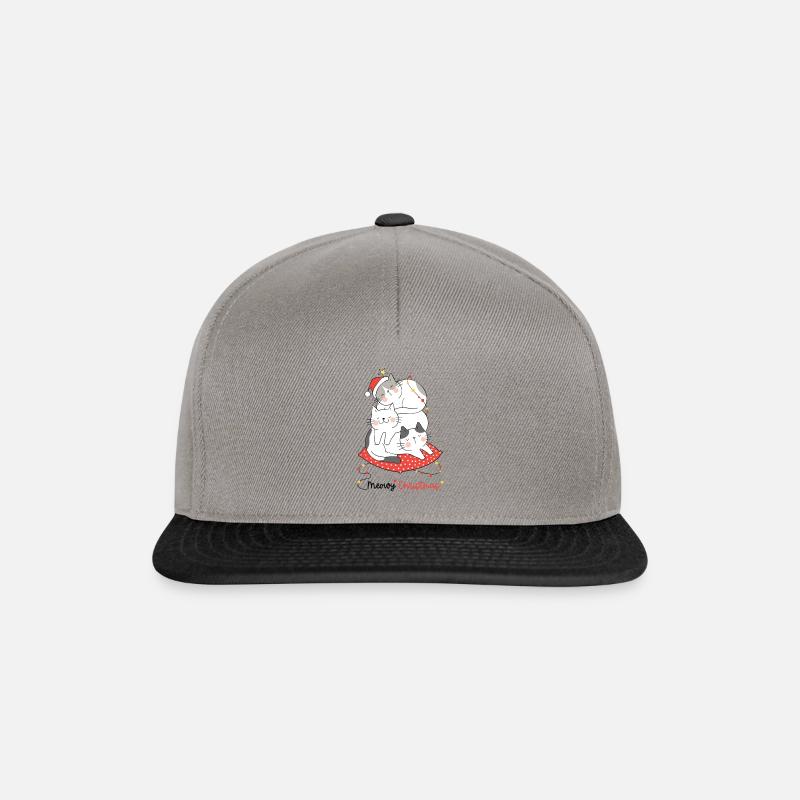 Meowy christmas - Snapback Cap - graphite/black