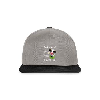 Zuhause ist wo mein Bauer ist . Ein super T-Shirt - Snapback Cap - Graphit/Schwarz - Vorne