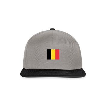 Drapeau belge Belgique Drapeau belge Belge - Casquette snapback - gris graphite/noir - Devant