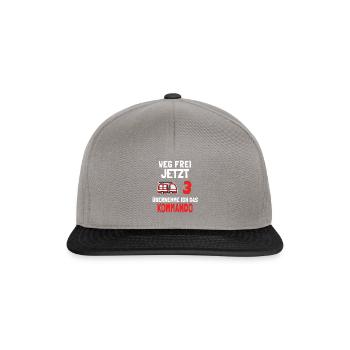 Kindergeburtstag 3 Jährige Feuerwehr Auto - Snapback Cap - Graphit/Schwarz - Vorne