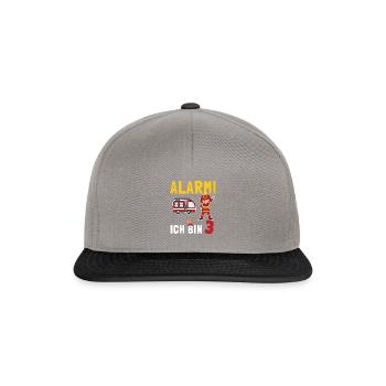 Kindergeburtstag 3 Jährige Feuerwehr Auto - Snapback Cap - Graphit/Schwarz - Vorne
