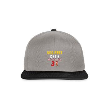 Kindergeburtstag 3 Jährige Feuerwehr Auto - Snapback Cap - Graphit/Schwarz - Vorne