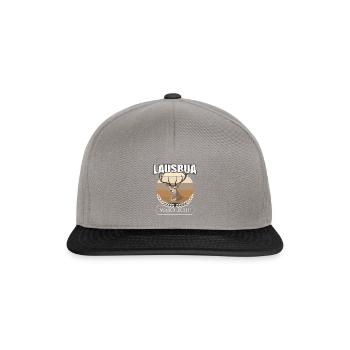 Lausbua Hirsch Lederhosen - Snapback Cap - Graphit/Schwarz - Vorne