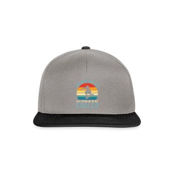 Snowboard Winter Skihütte Kind Schnee Snowboarder - Snapback Cap - Graphit/Schwarz - Vorne