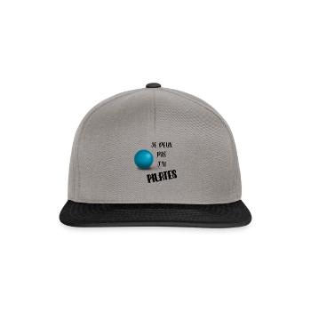 T shirt personnalisé pilates - Casquette snapback - gris graphite/noir - Devant