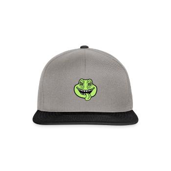 visage tête monstre boese serpent dangereux la - Casquette snapback - gris graphite/noir - Devant