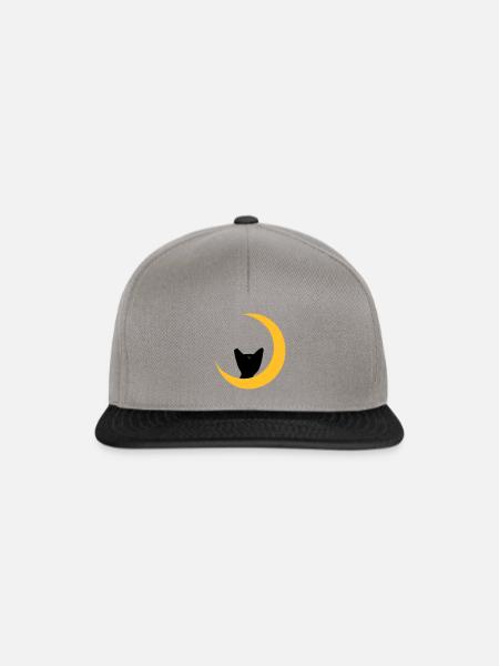 moon cat - Snapback Cap - graphite/black