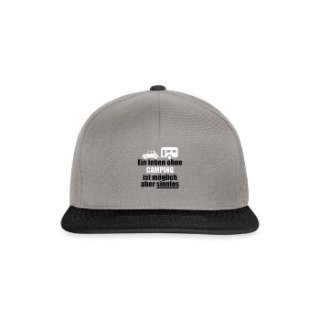 Une vie sans idée cadeau cadeau CAMPING - Casquette snapback - gris graphite/noir - Devant