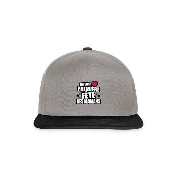 joyeuse première fête des mamans - Casquette snapback - gris graphite/noir - Devant