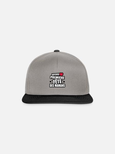 joyeuse première fête des mamans - Casquette snapback - gris graphite/noir