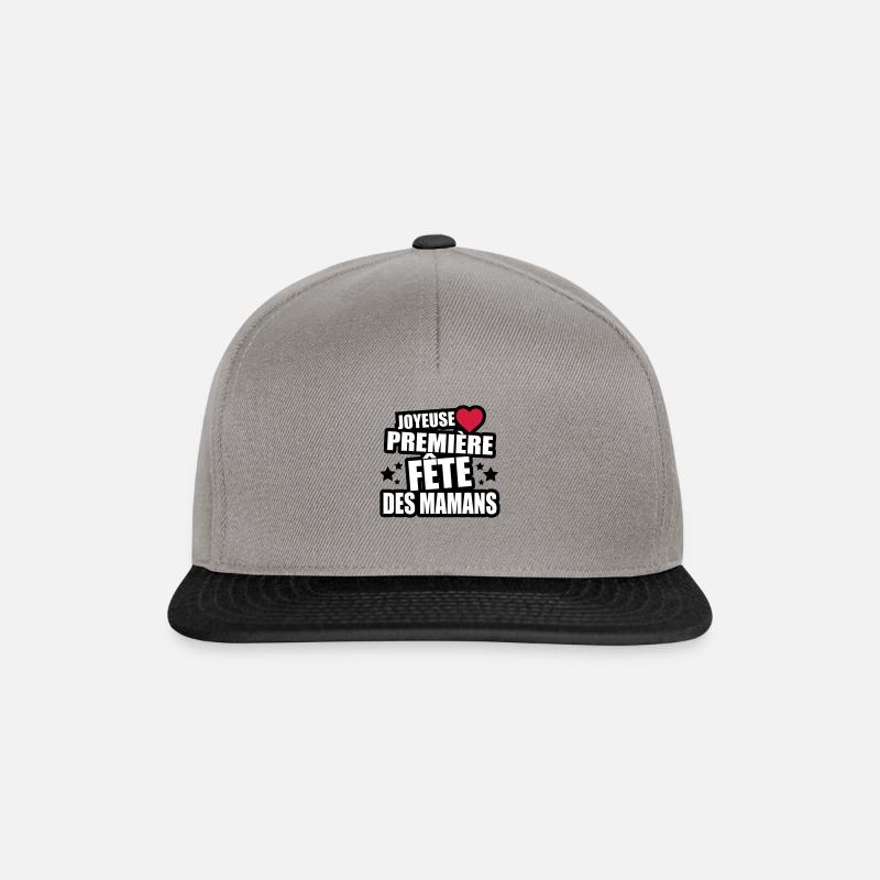 joyeuse première fête des mamans - Casquette snapback - gris graphite/noir