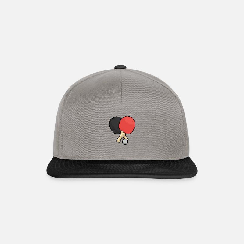 Tischtenniskellen pixelart - Snapback Cap - Graphit/Schwarz