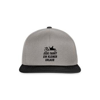 Lastenrad Fahrrad Hund Transporter - Snapback Cap - Graphit/Schwarz - Vorne