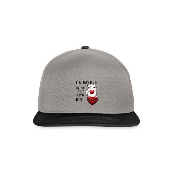 The Cat - Snapback Cap - graphite/black - Front