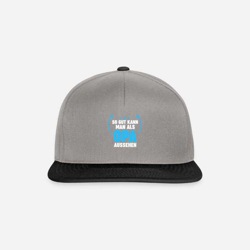 Opa Großvater Großväter Geschenk - Snapback Cap - Graphit/Schwarz