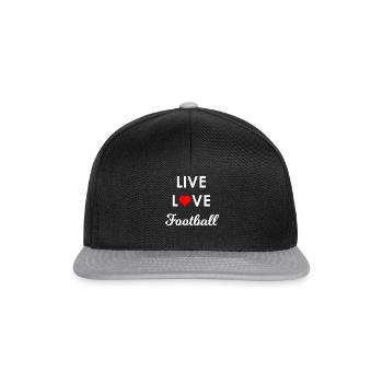 Fußball Soccer - Snapback Cap - Schwarz/Grau - Vorne