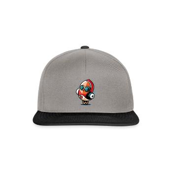 Rocket humor that dances - Snapback Cap - graphite/black - Front