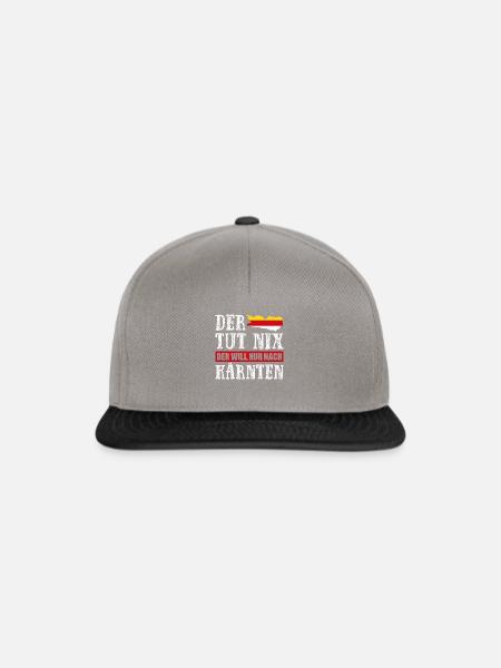Der tut nix der will nur nach Kärnten - Snapback Cap - Graphit/Schwarz
