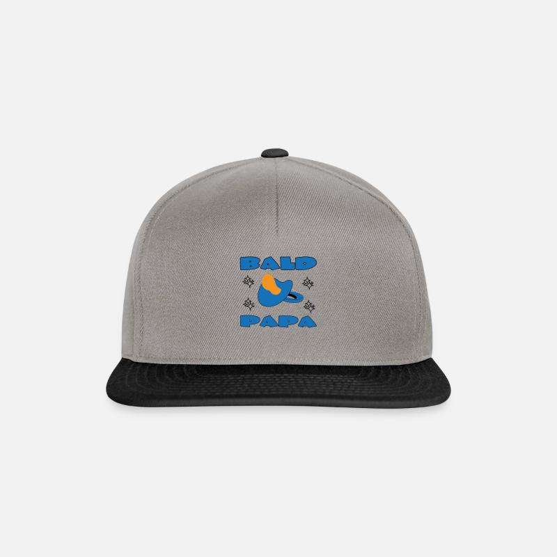 KAHLKÖPFIGER PAPA - Snapback Cap - Graphit/Schwarz