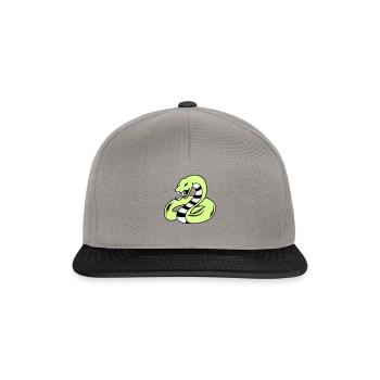 snake 02 - Snapback Cap - Graphit/Schwarz - Vorne