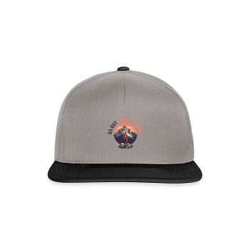 Go out and explore - Snapback Cap - graphite/black - Front