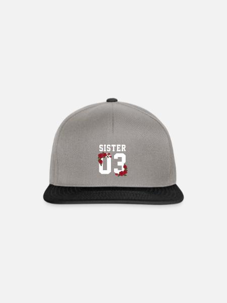 Sister yolo familie beste freunde bestie love - Snapback Cap - Graphit/Schwarz