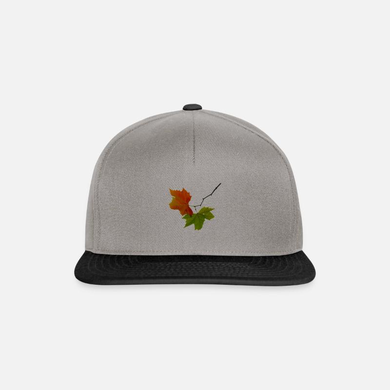 Herbstlaub rot grün - Snapback Cap - Graphit/Schwarz