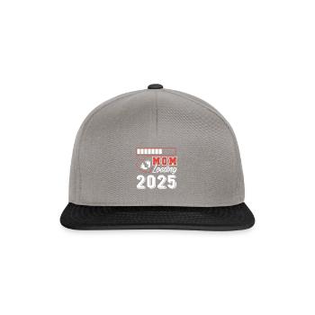 Femme enceinte 2025, bébé sera facturé 2025 - Casquette snapback - gris graphite/noir - Devant