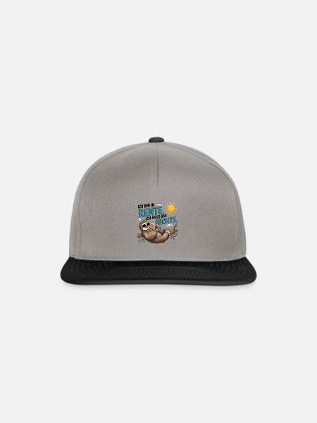 Ich Bin In Rente, Ich Muss Gar Nichts - Snapback Cap - Graphit/Schwarz