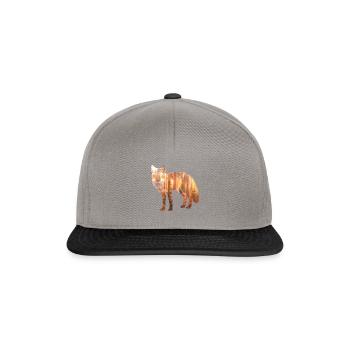 Fuchs Wald Geschenk Geschenkidee - Snapback Cap - Graphit/Schwarz - Vorne