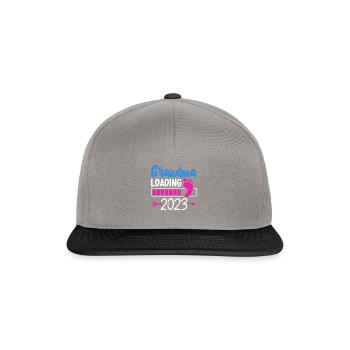 2023 Oma Loading Werdende Oma Großmutter - Snapback Cap - Graphit/Schwarz - Vorne