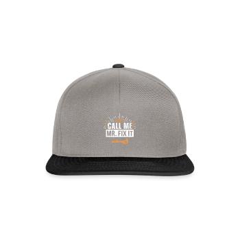 Ehemann Mann Mr fix it, er kann alles reparieren - Snapback Cap - Graphit/Schwarz - Vorne