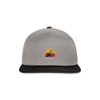 Lustiger Bagger Spruch für Baggerfahrer - Snapback Cap - Graphit/Schwarz - Vorne