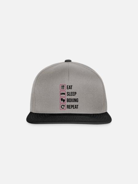 Eat Sleep Boxing Repeat - Snapback Cap - Graphit/Schwarz