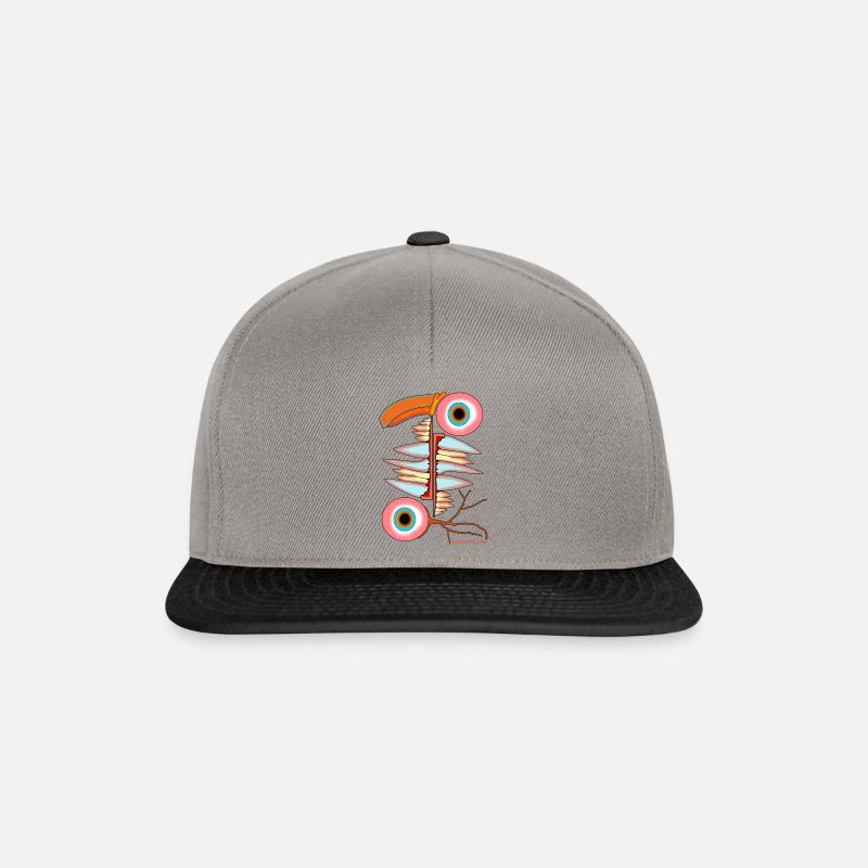 quiqcey - Casquette snapback - gris graphite/noir