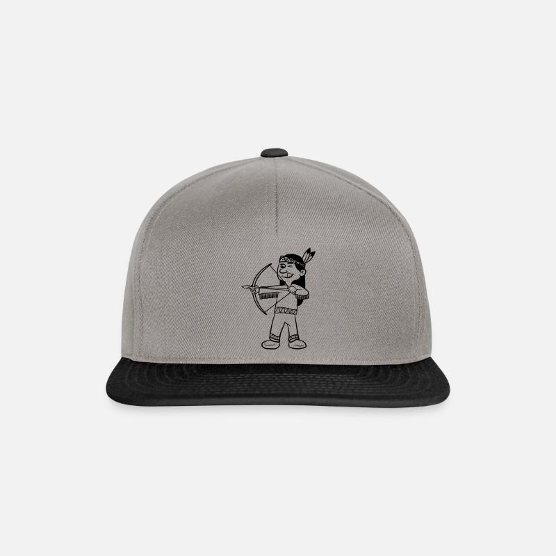 indians young play bow and arrow 1c - Snapback Cap - graphite/black