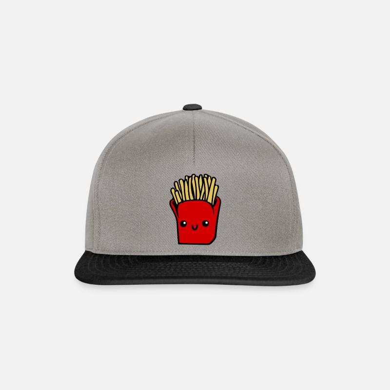 POMMES CHIPS - Casquette snapback - gris graphite/noir