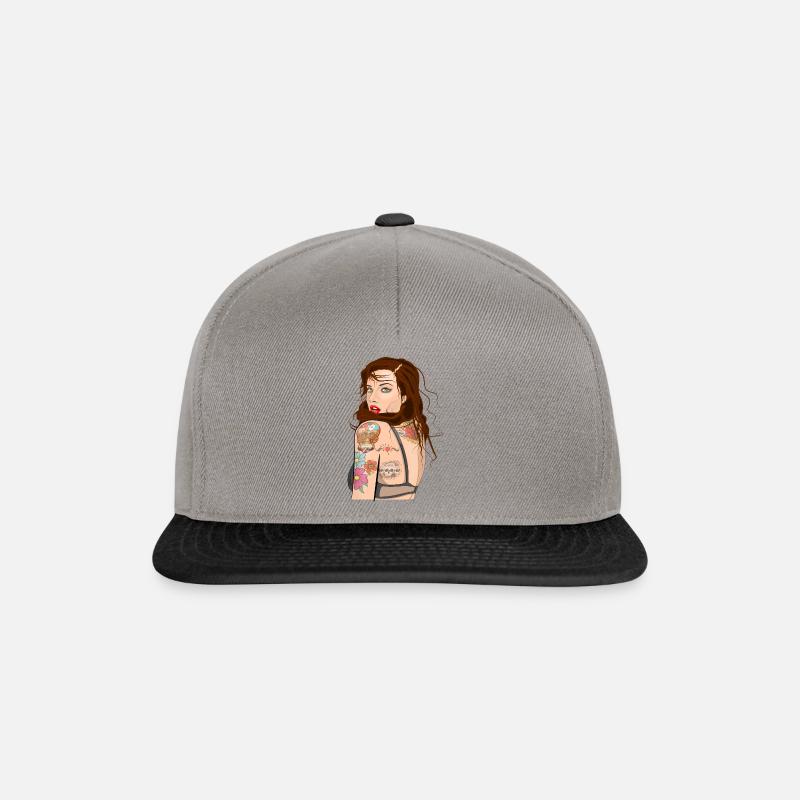 Fille de tatouage - Casquette snapback - gris graphite/noir