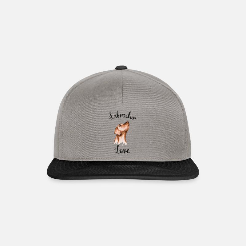 Labrador Aquarell - Snapback Cap - Graphit/Schwarz
