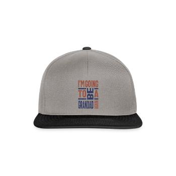 Ich werde wieder ein Großvater sein - Snapback Cap - Graphit/Schwarz - Vorne