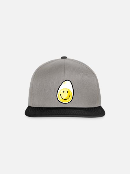 Smiley Hardboiled Egg - Snapback Cap - Graphit/Schwarz