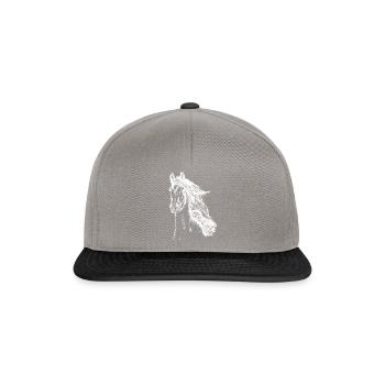 Horse love T-shirt as a gift - Snapback Cap - graphite/black - Front