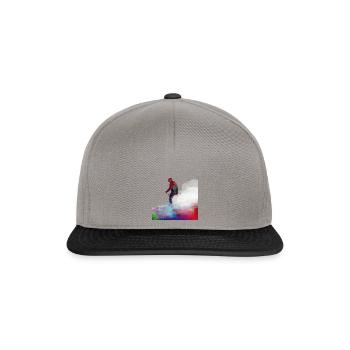 Art sportif de ski #ski #sport - Casquette snapback - gris graphite/noir - Devant