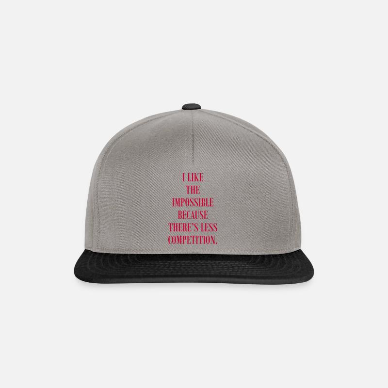 J’aime l’impossible parce qu’il y a de la concurrence - Casquette snapback - gris graphite/noir