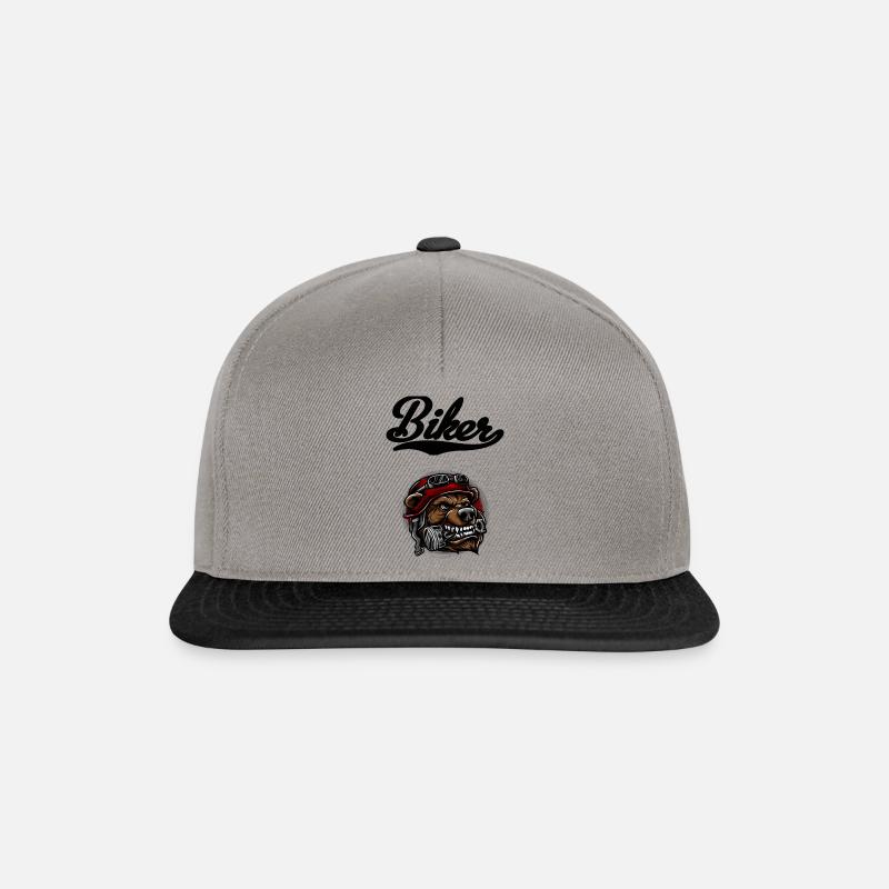 Biker Motorrad - Snapback Cap - Graphit/Schwarz