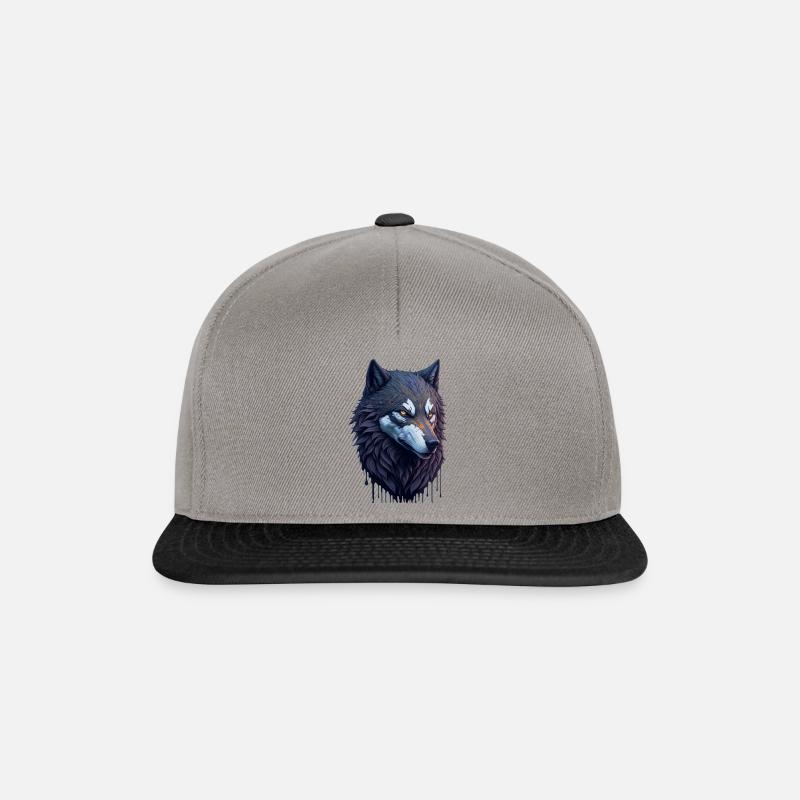 Wolfskopf - Snapback Cap - Graphit/Schwarz