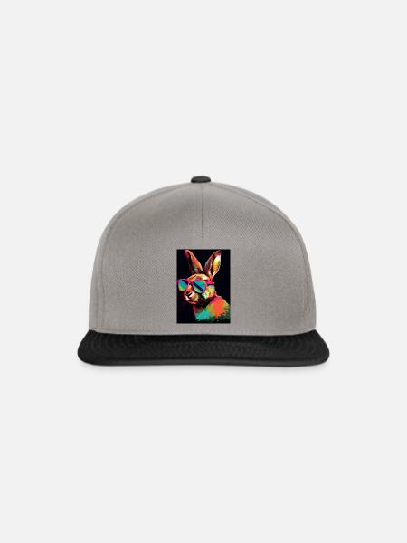 Rabbit with Sunglasses - Snapback Cap - Graphit/Schwarz